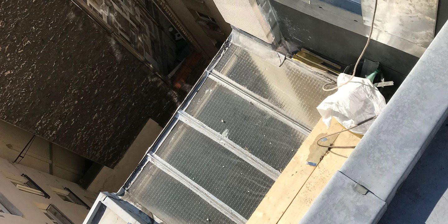 travaux de zinguerie fait sur corde