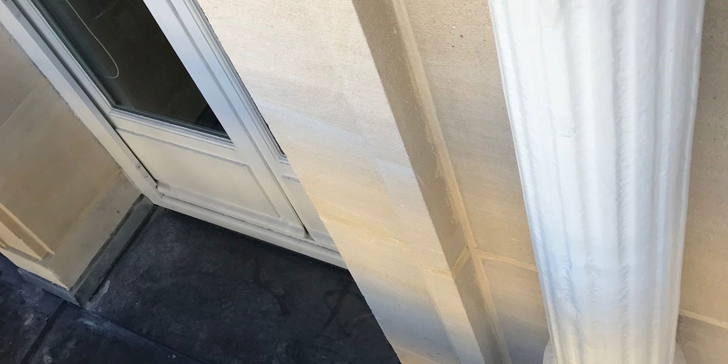 balcon recouvert de plomb
